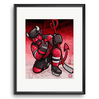 "The Legend" New Jersey Hockey Print - Nick Fasnacht Illustration & Design