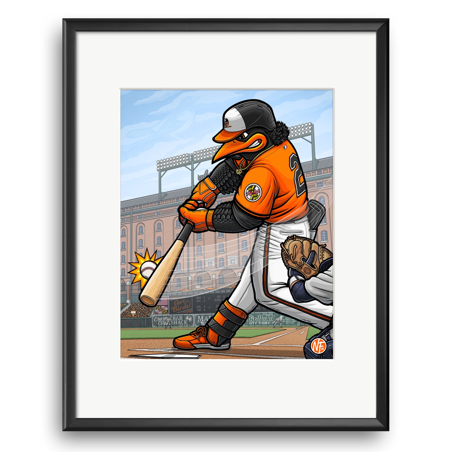 "Going, Going, Gunn!" Baltimore Baseball Limited Edition Print