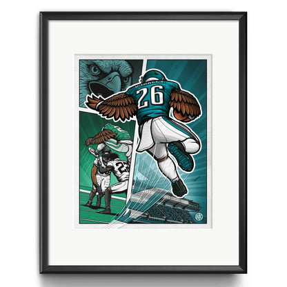 "Fly" Philadelphia Eagles Football Limited Edition Print - Nick Fasnacht Illustration & Design