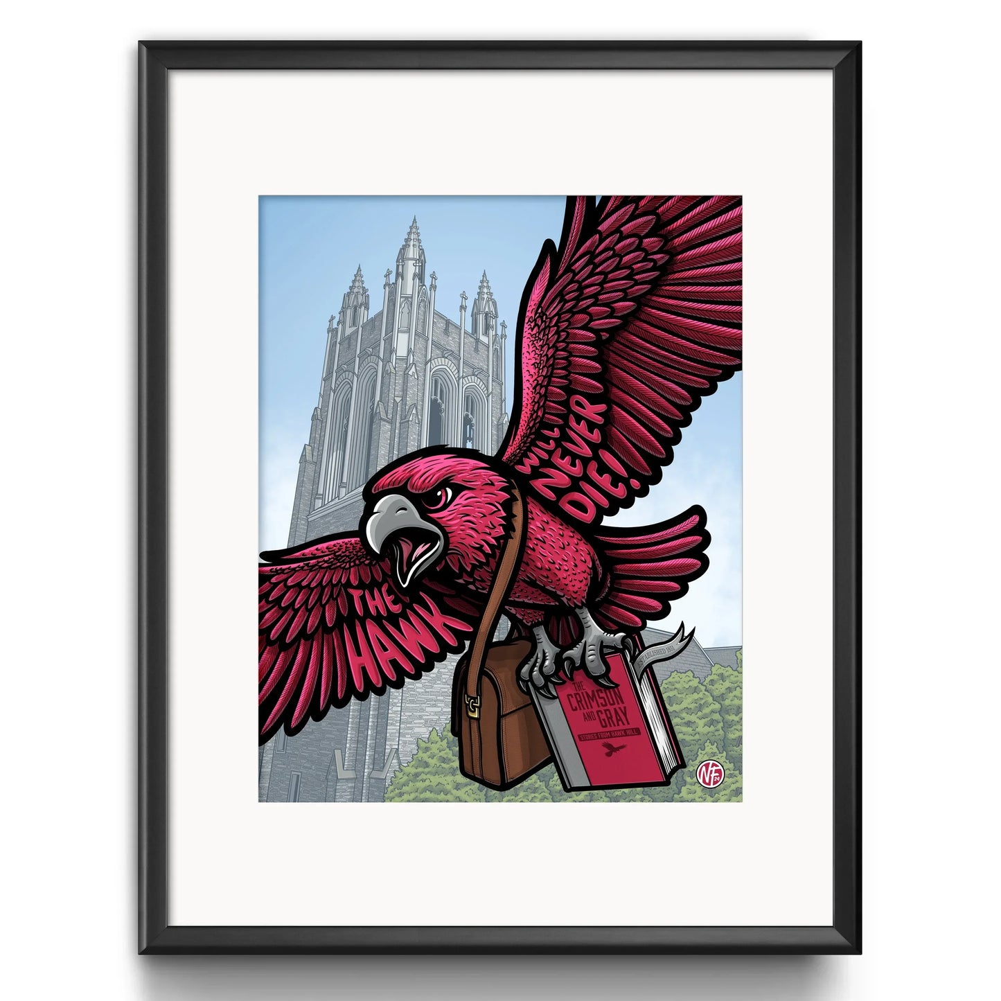 "Hawk Hill" Saint Joseph's University Limited Edition Print - Nick Fasnacht Illustration & Design
