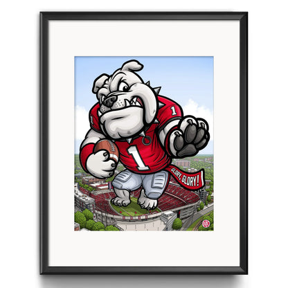 "Glory, Glory!" Georgia Football Limited Edition Print - Nick Fasnacht Illustration & Design