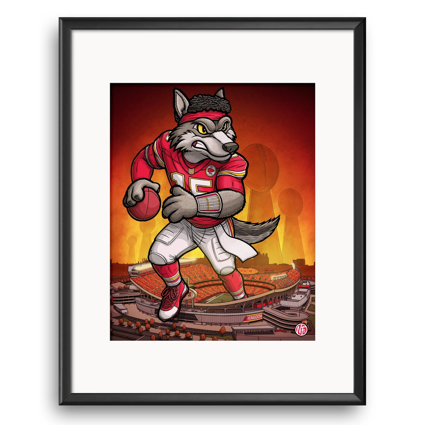 "The Kingdom" Kansas City Football Print - Nick Fasnacht Illustration & Design