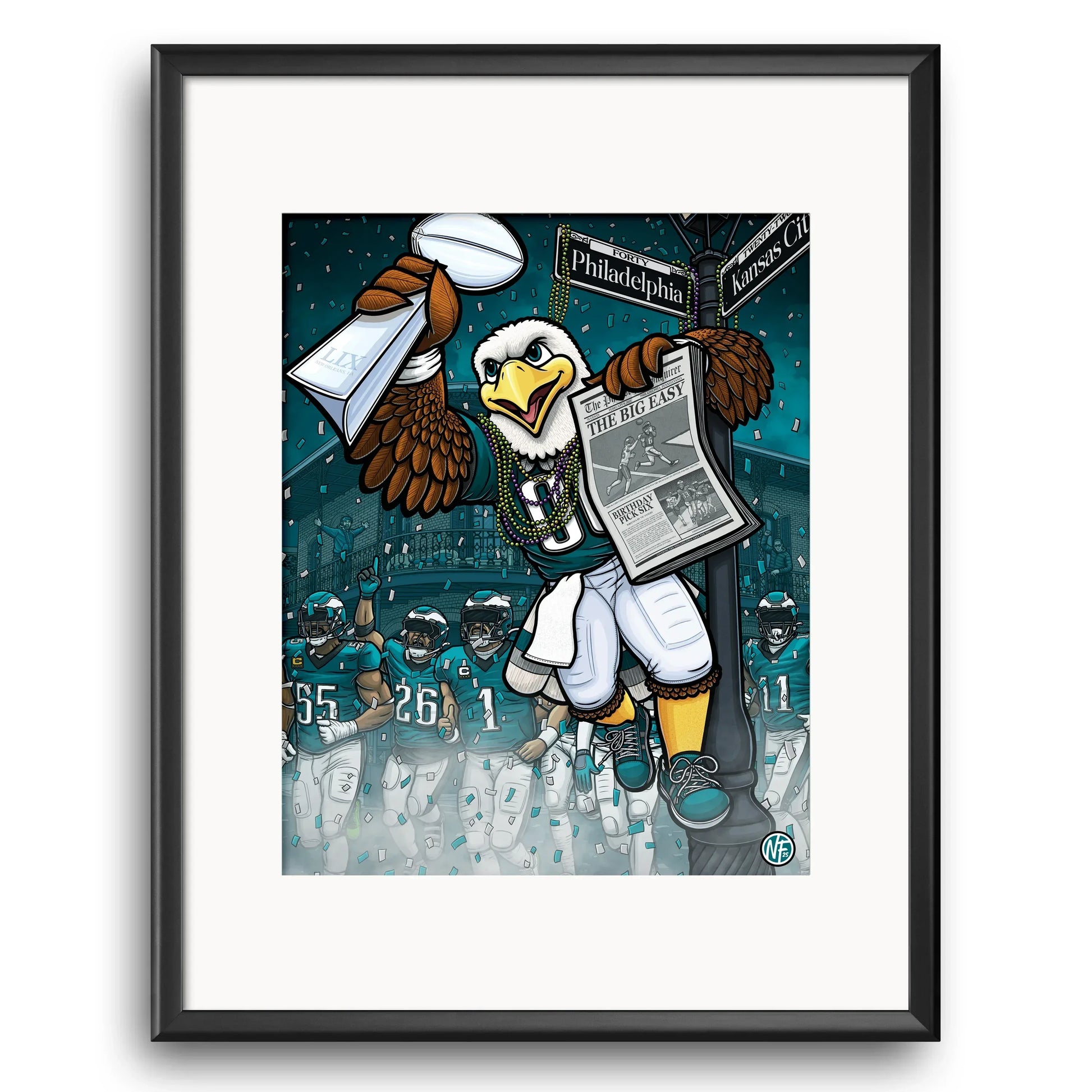 "The Big Easy" Philadelphia Football Print - Nick Fasnacht Illustration & Design