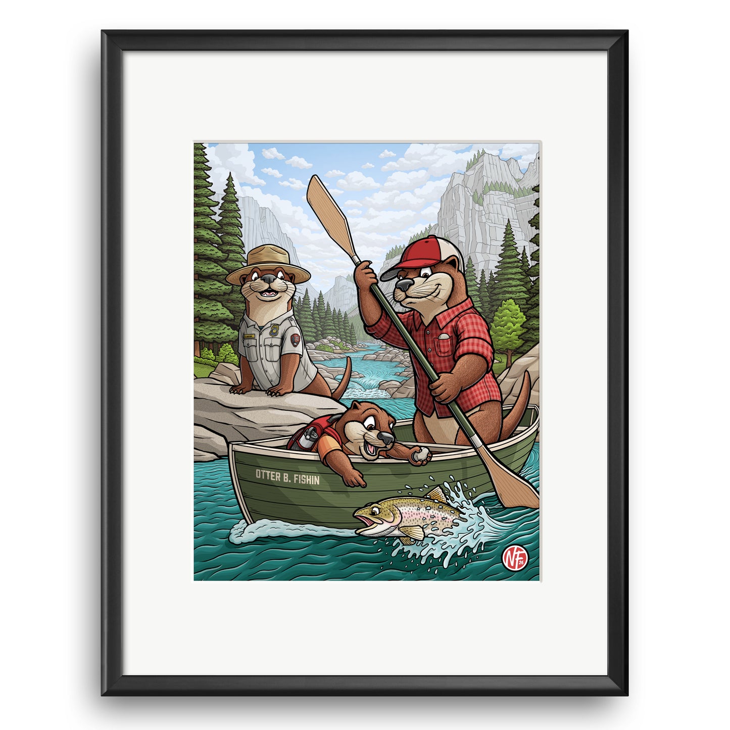 "Otter B. Fishin" Limited Edition Print