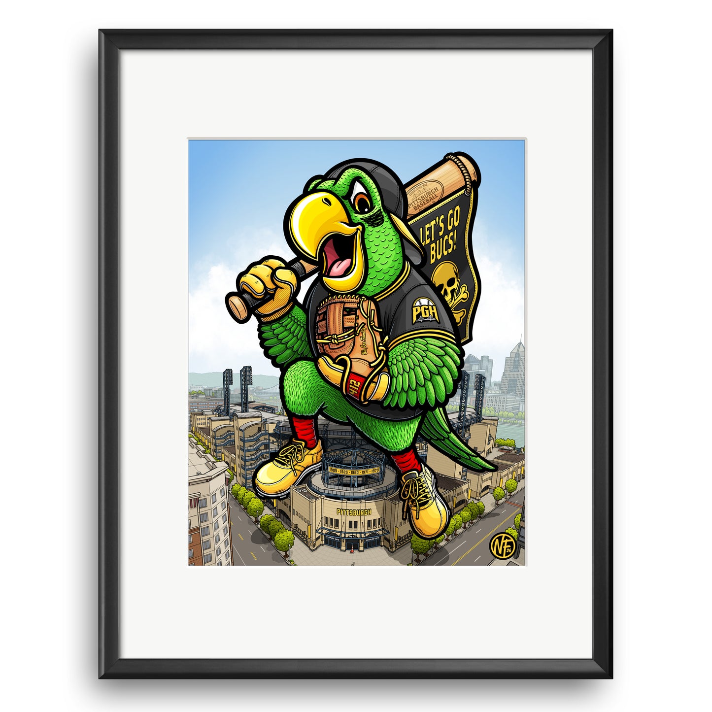 "Let's Go Bucs!" Pittsburgh Baseball Limited Edition Print