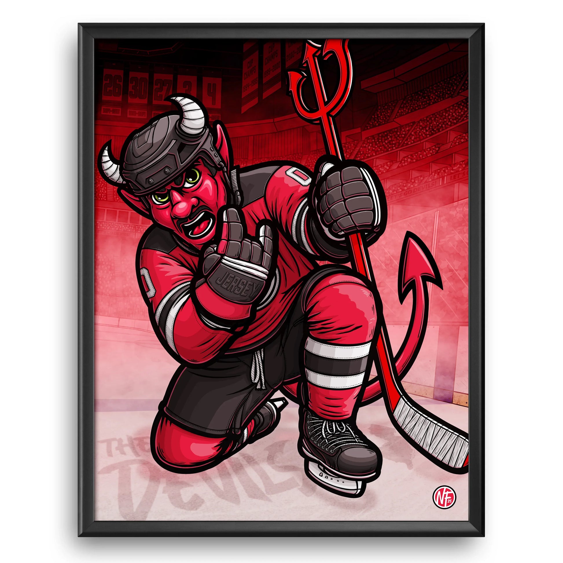 "The Legend" New Jersey Hockey Print - Nick Fasnacht Illustration & Design