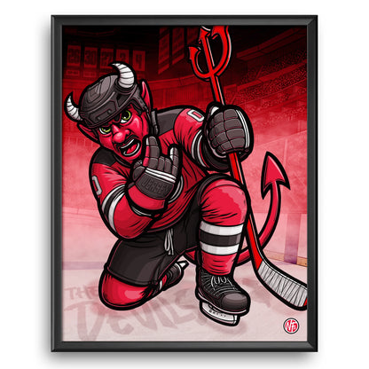 "The Legend" New Jersey Hockey Print - Nick Fasnacht Illustration & Design
