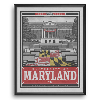 "McKeldin Mall" Maryland Limited Edition Print
