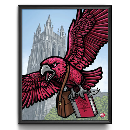 "Hawk Hill" Saint Joseph's University Limited Edition Print - Nick Fasnacht Illustration & Design