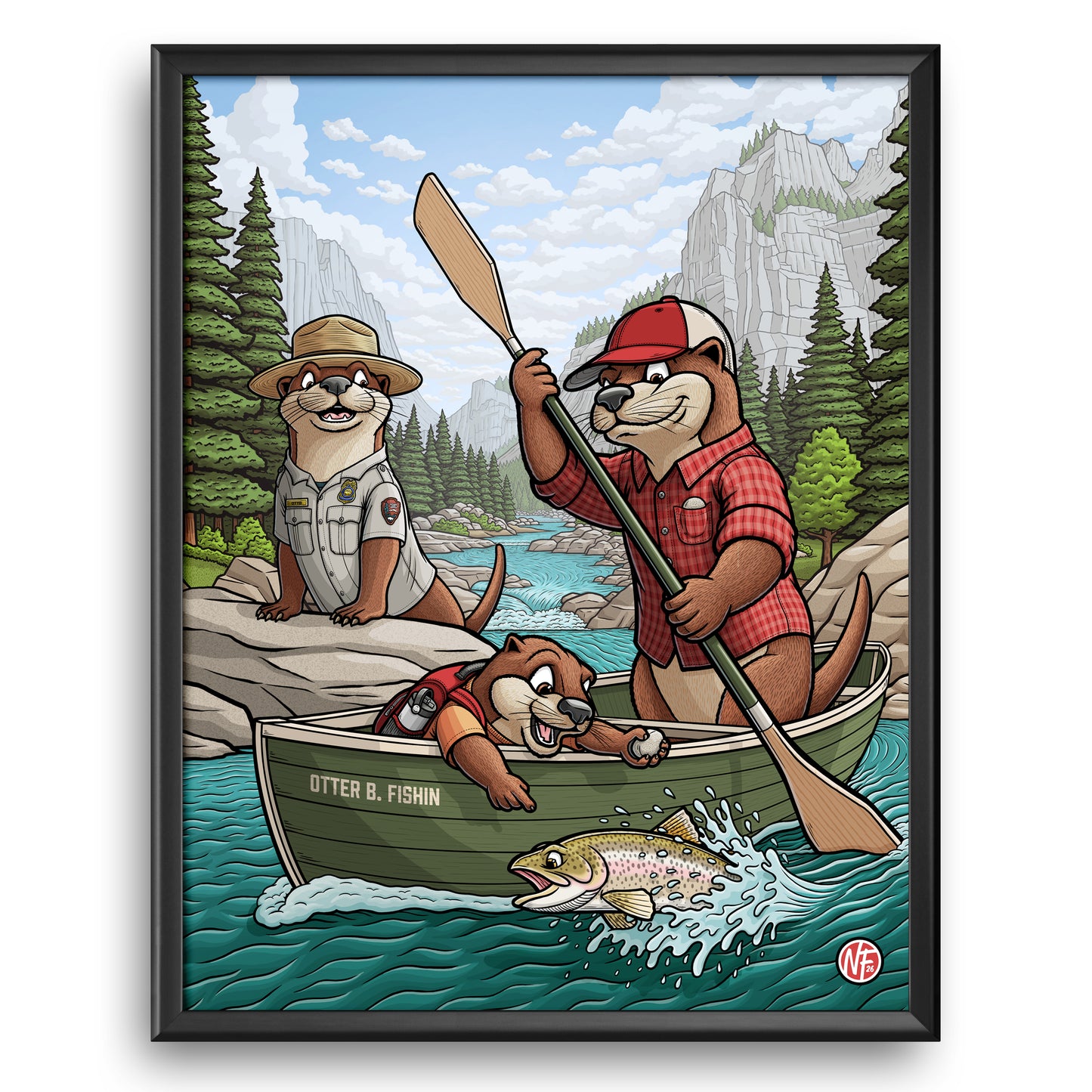 "Otter B. Fishin" Limited Edition Print