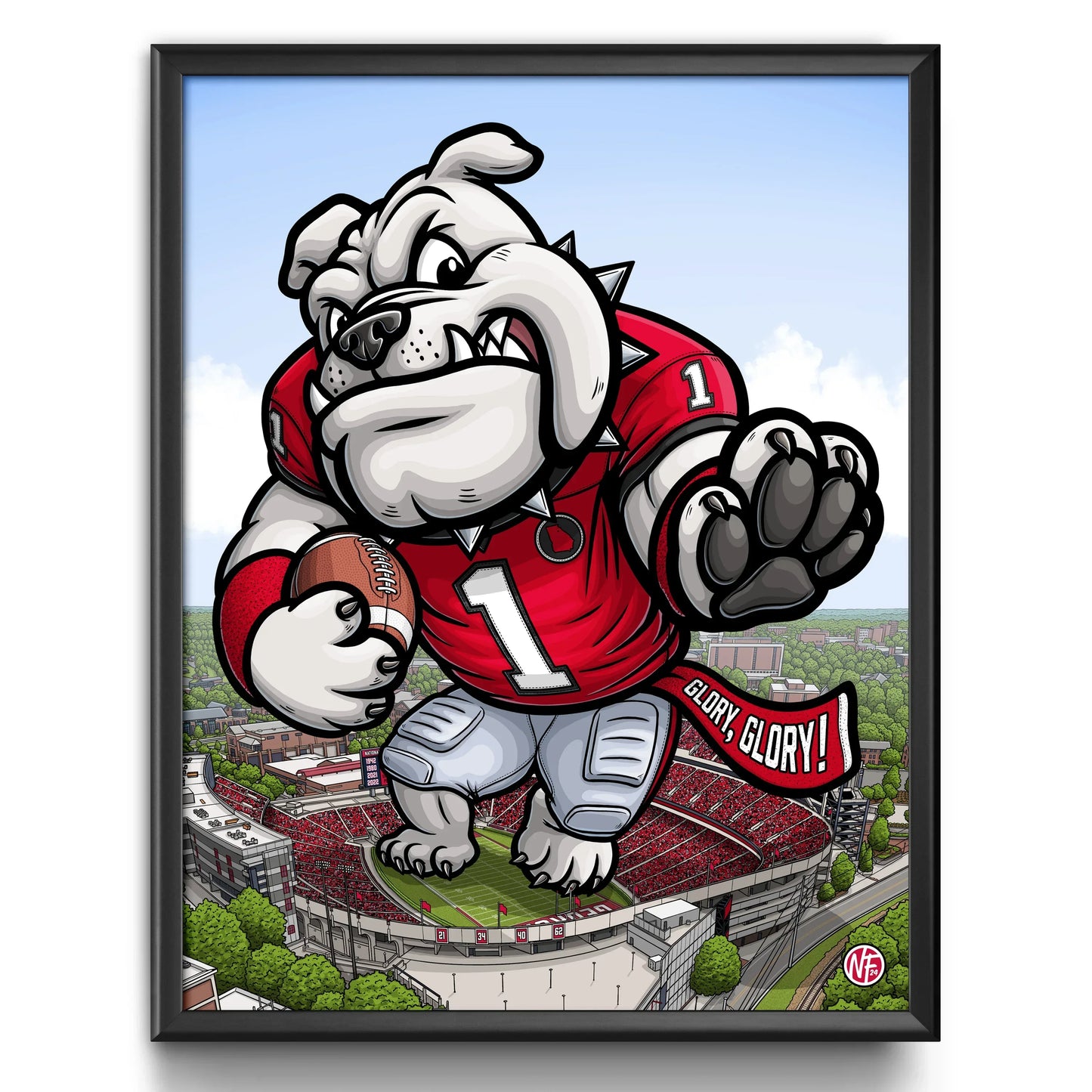 "Glory, Glory!" Georgia Football Limited Edition Print - Nick Fasnacht Illustration & Design