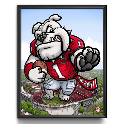 "Glory, Glory!" Georgia Football Limited Edition Print - Nick Fasnacht Illustration & Design