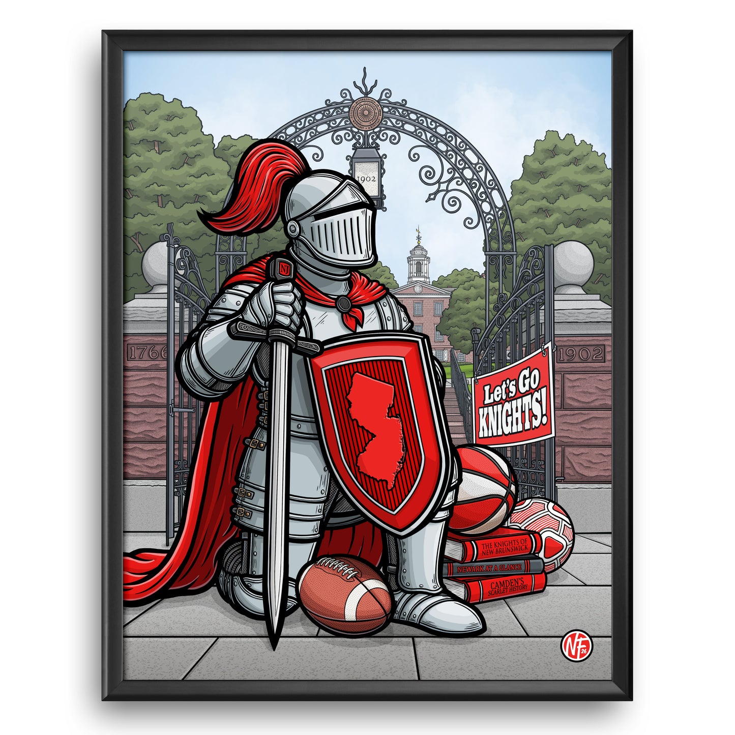 "Let's Go Knights!" Rutgers Limited Edition Print