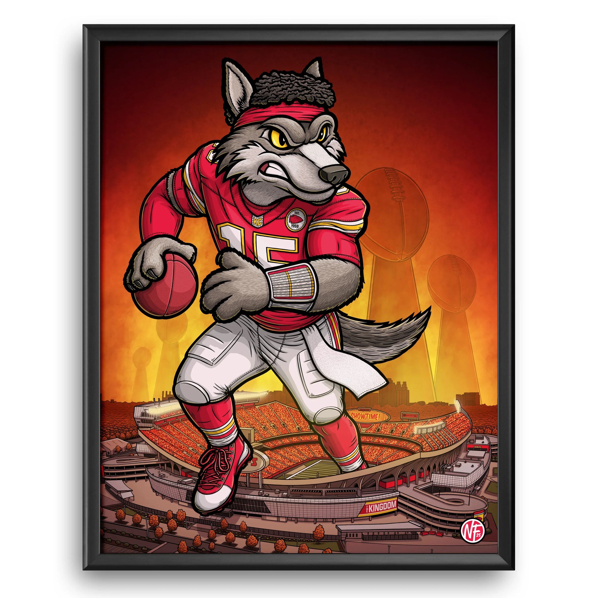 "The Kingdom" Kansas City Football Print - Nick Fasnacht Illustration & Design