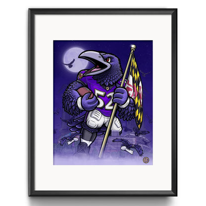 "Flock" Baltimore Ravens Limited Edition Print - Nick Fasnacht Illustration & Design