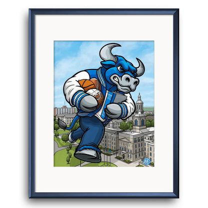 "The Bulls" University at Buffalo Limited Edition Print - Nick Fasnacht Illustration & Design