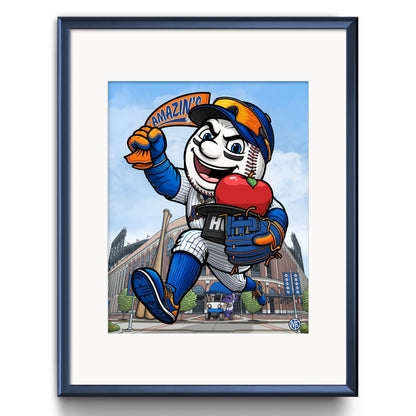"The Amazin's" New York Mets Baseball Limited Edition Print - Nick Fasnacht Illustration & Design