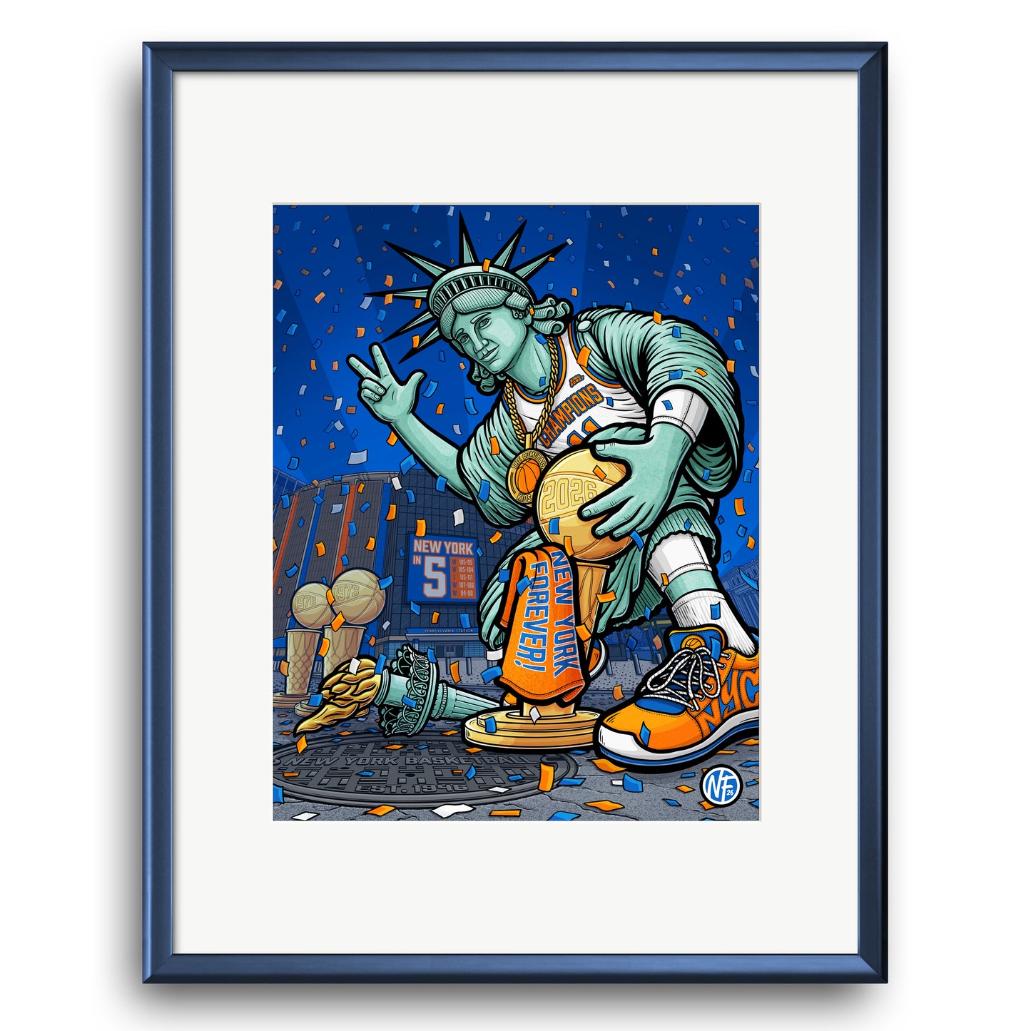 "New York Forever!" New York Basketball Limited Edition Print