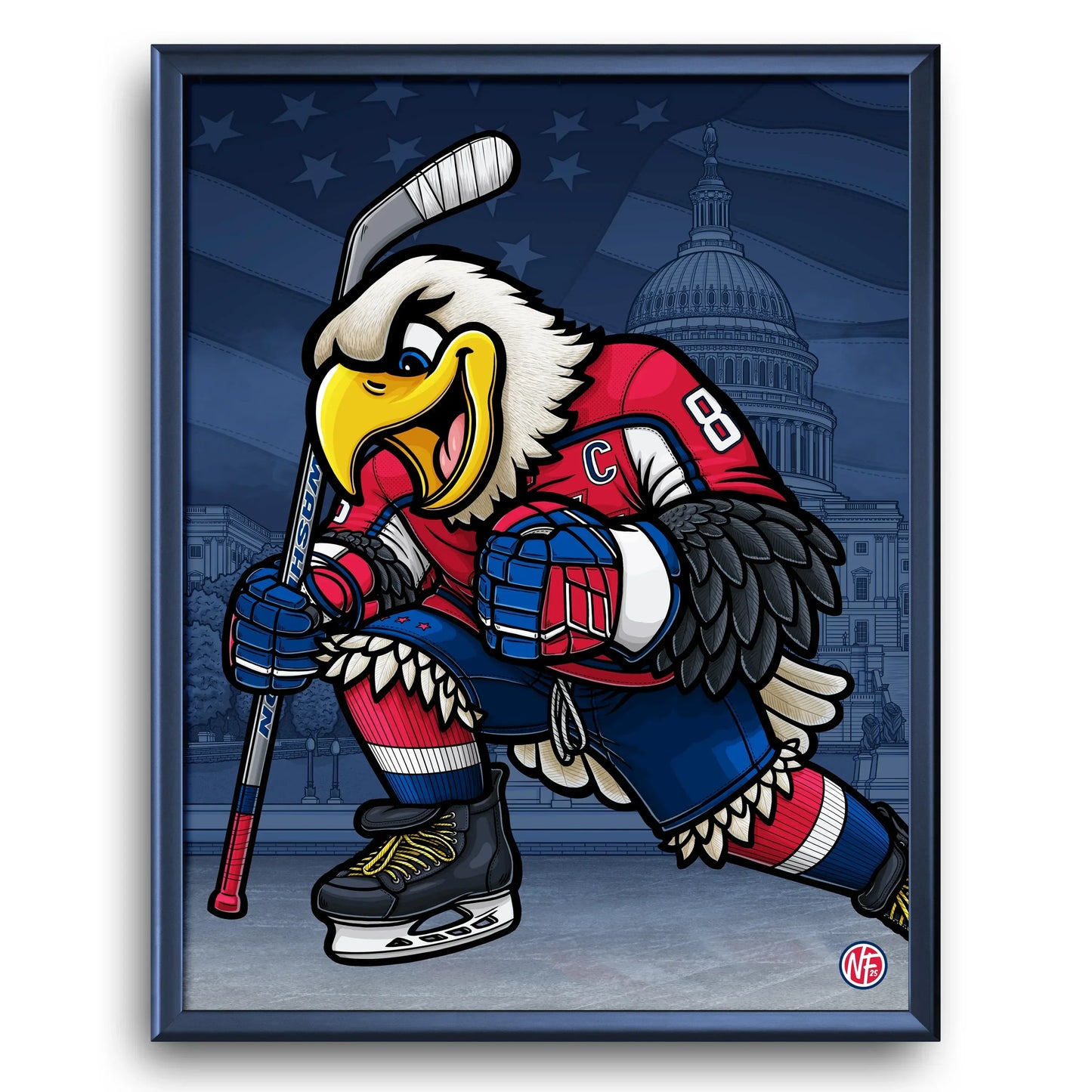 "8" Washington Hockey Print - Nick Fasnacht Illustration & Design