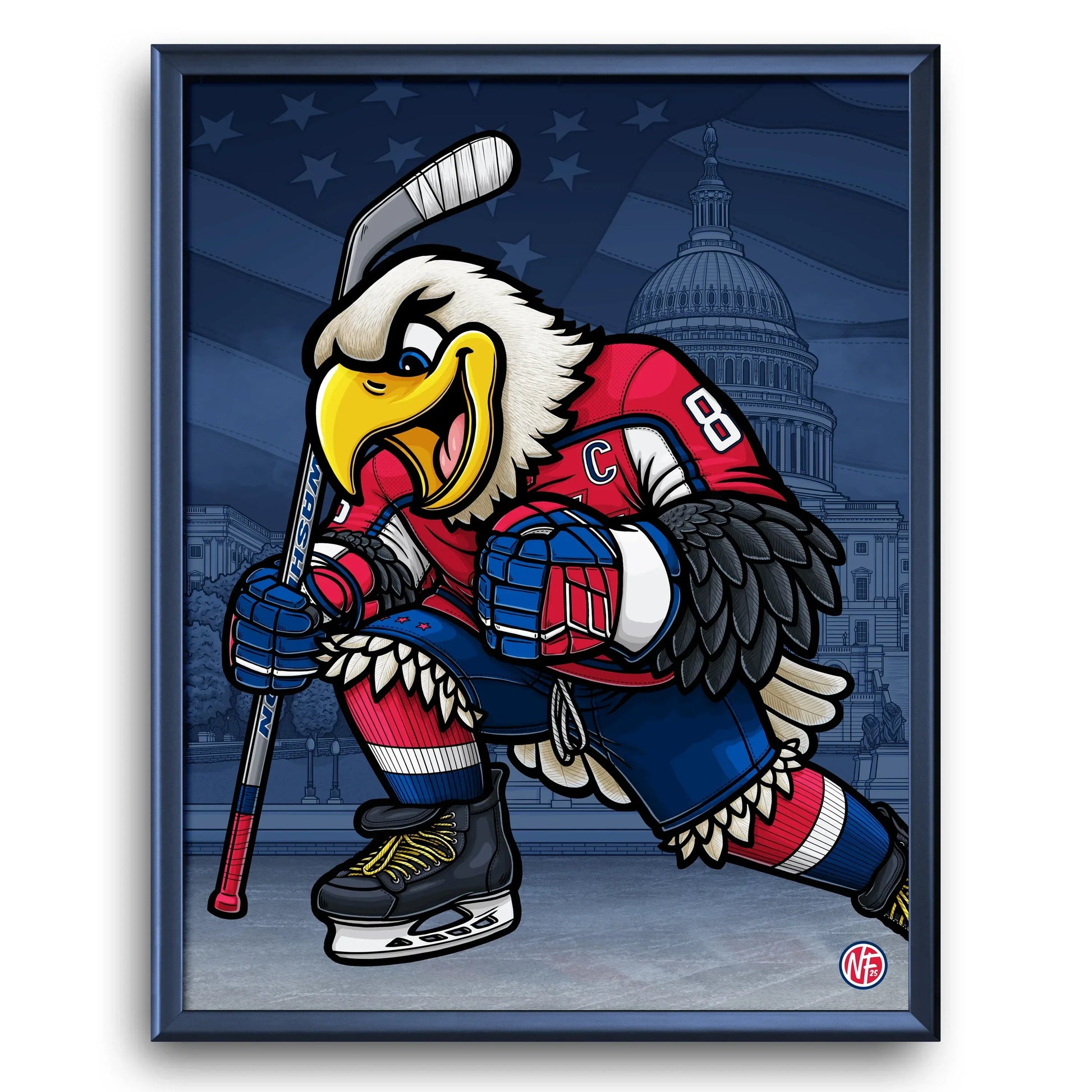 "8" Washington Hockey Print - Nick Fasnacht Illustration & Design