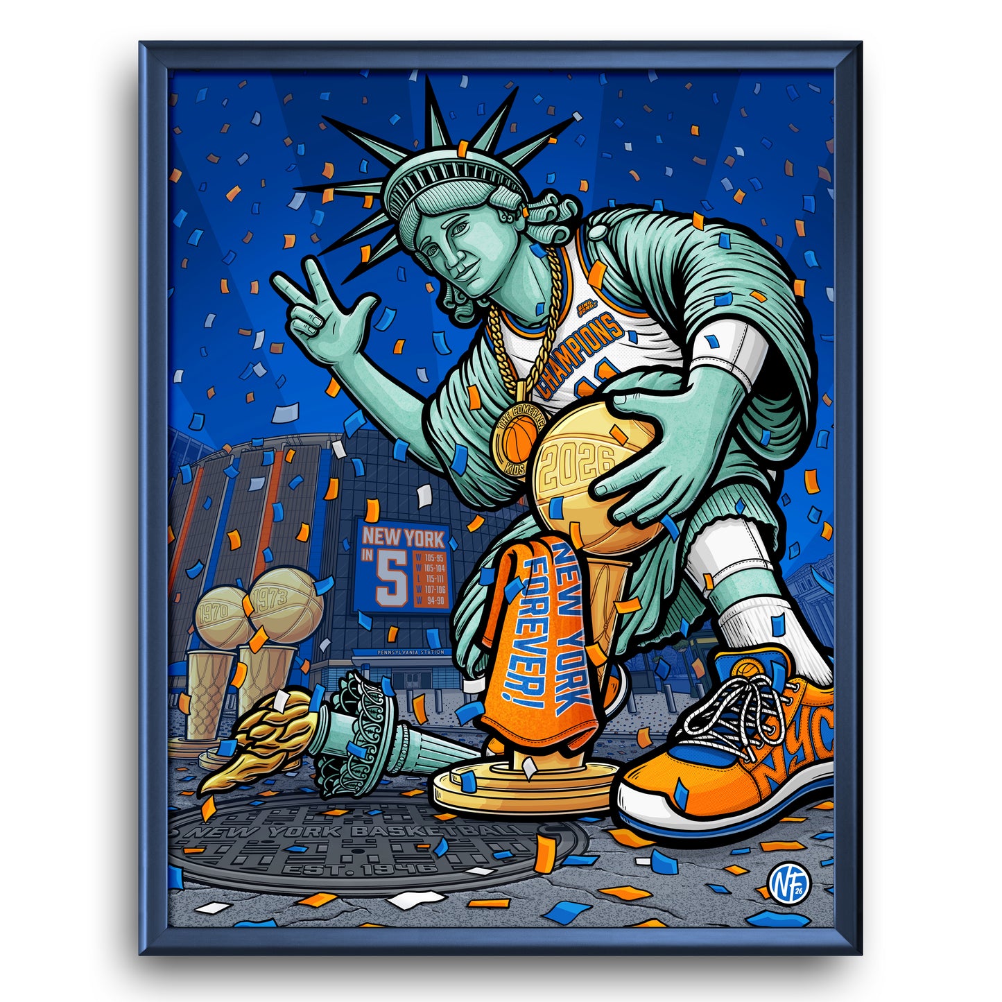 "New York Forever!" New York Basketball Limited Edition Print