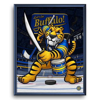 "Let's Go Buffalo!" Buffalo Hockey Print - Nick Fasnacht Illustration & Design