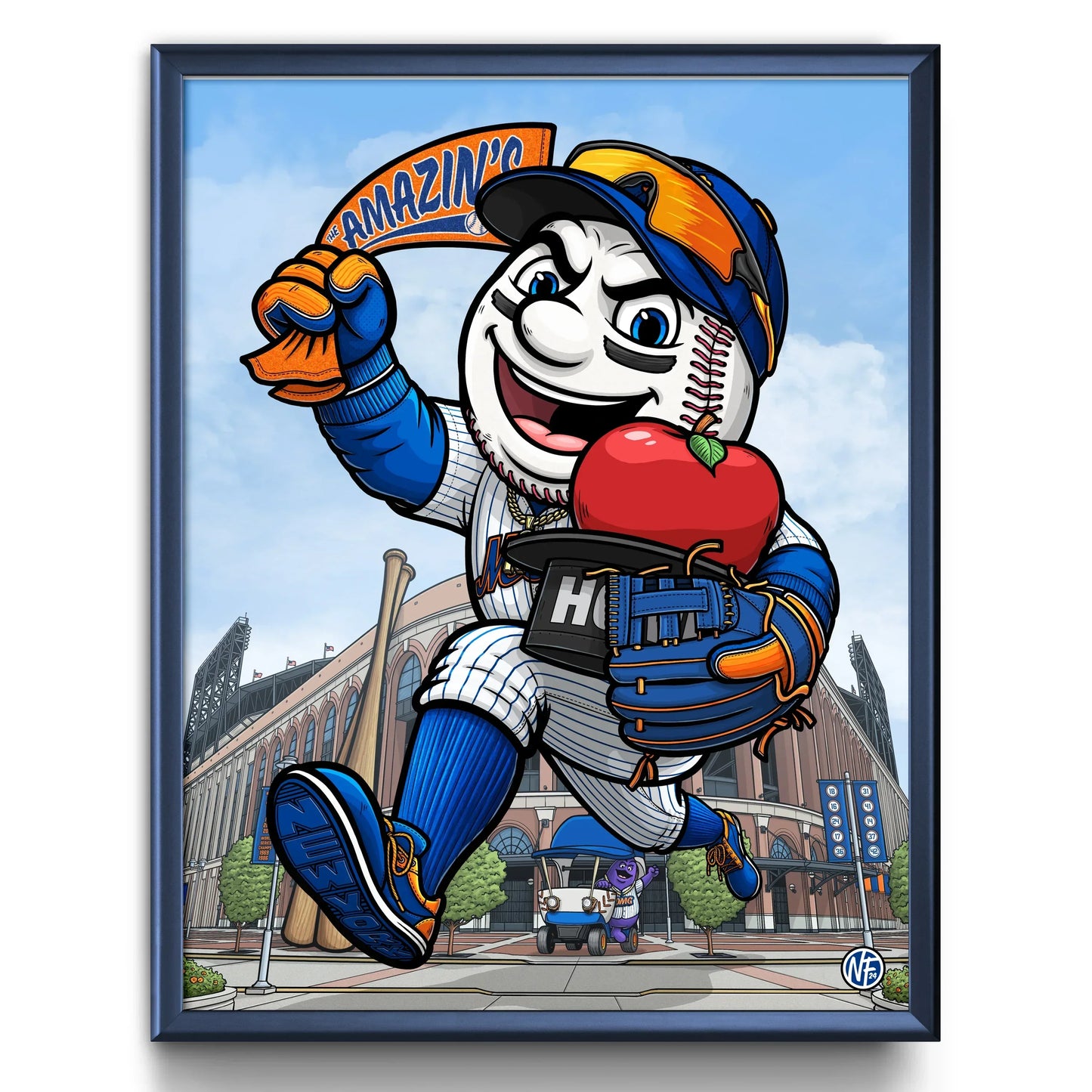 "The Amazin's" New York Mets Baseball Limited Edition Print - Nick Fasnacht Illustration & Design