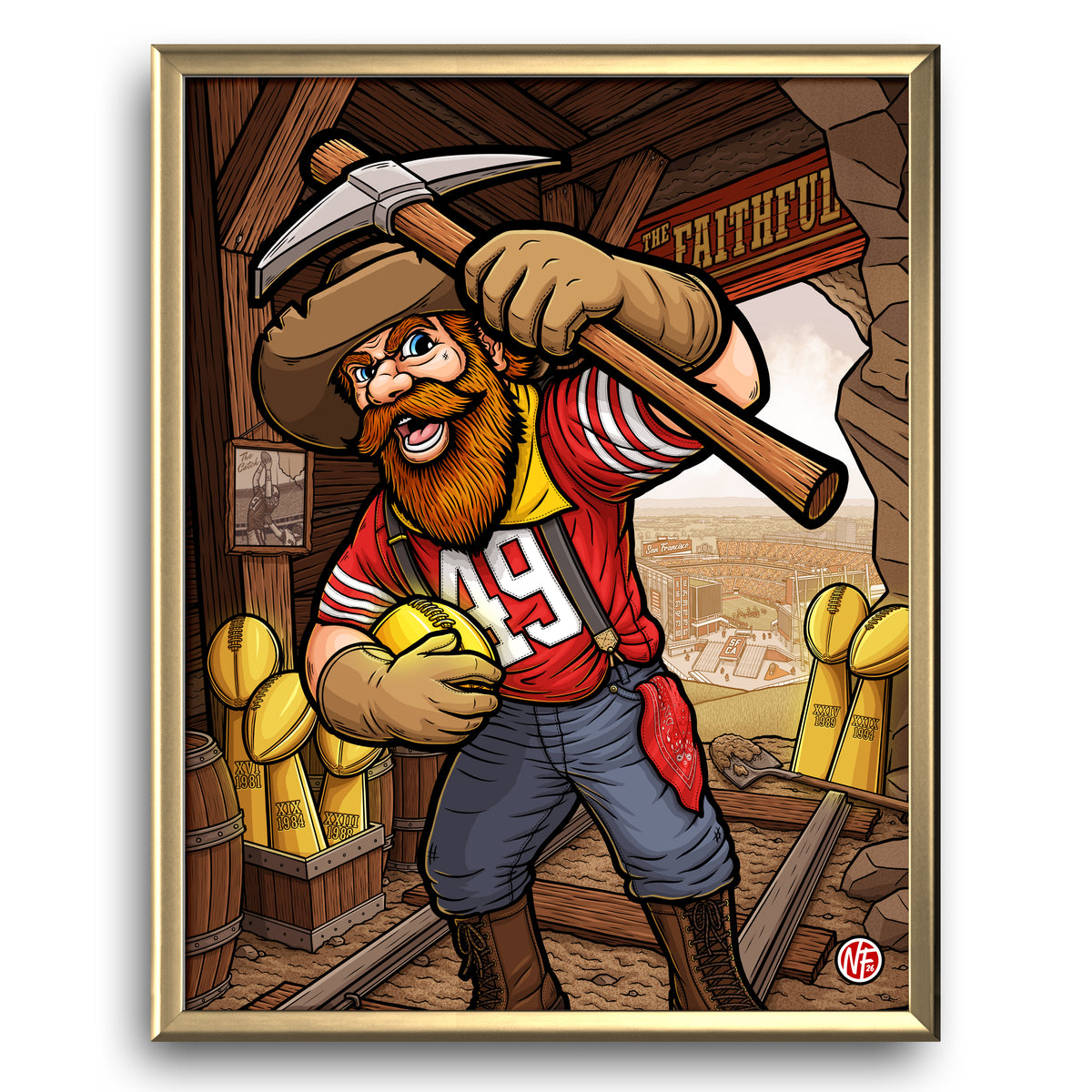 "The Faithful" San Francisco Football Print
