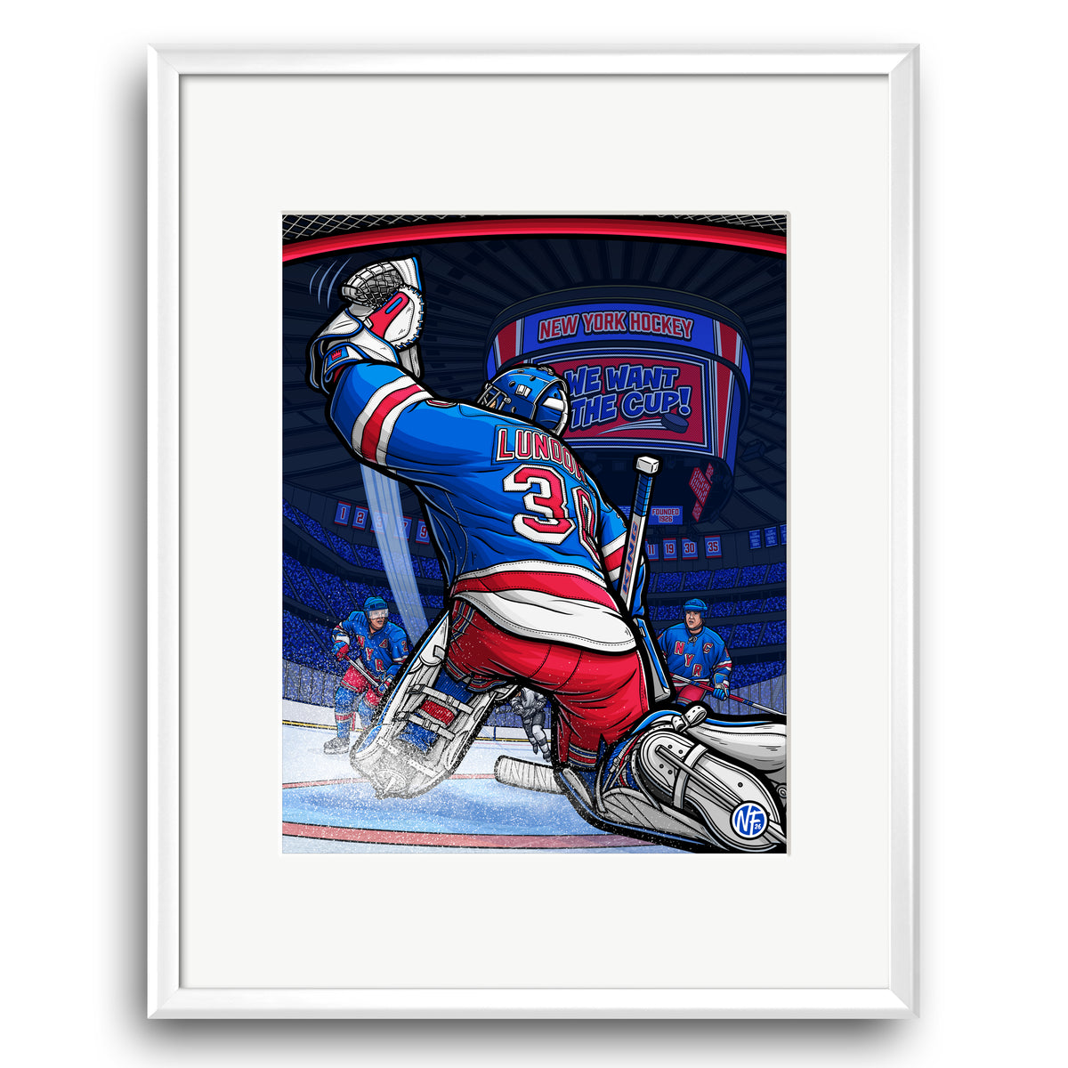 "We Want The Cup!" New York Hockey Print