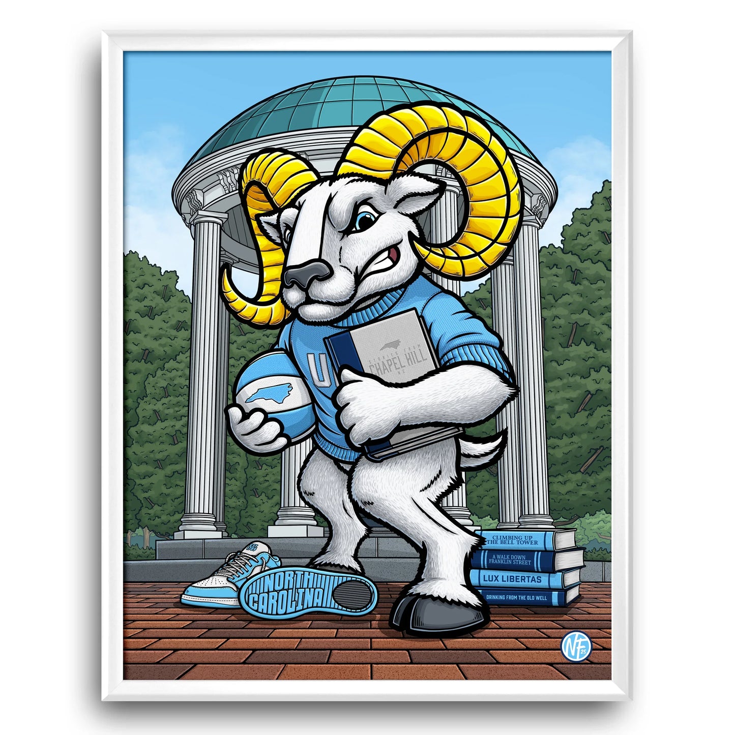 "Light and Liberty" University of North Carolina Limited Edition Print - Nick Fasnacht Illustration & Design