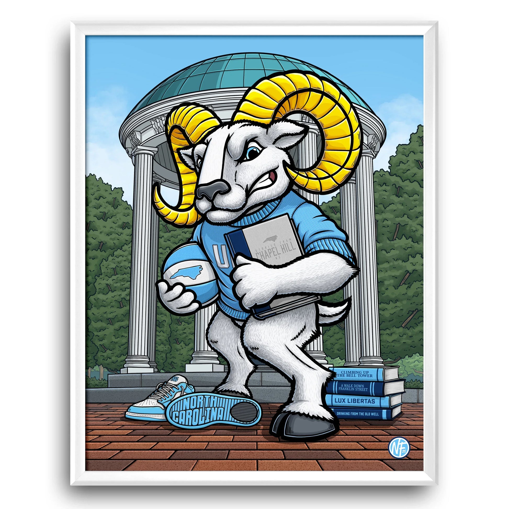 "Light and Liberty" University of North Carolina Limited Edition Print - Nick Fasnacht Illustration & Design