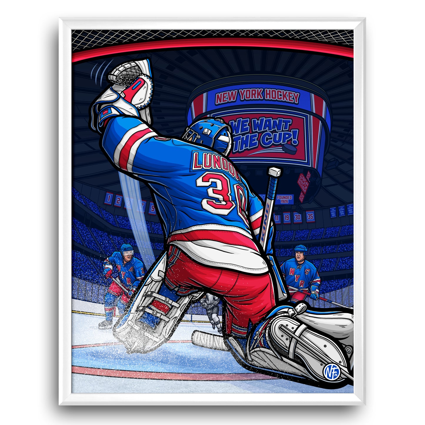 "We Want The Cup!" New York Hockey Print