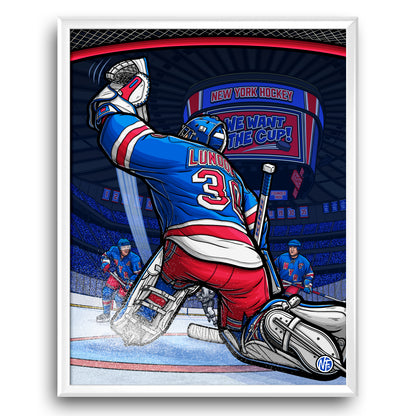 "We Want The Cup!" New York Hockey Print