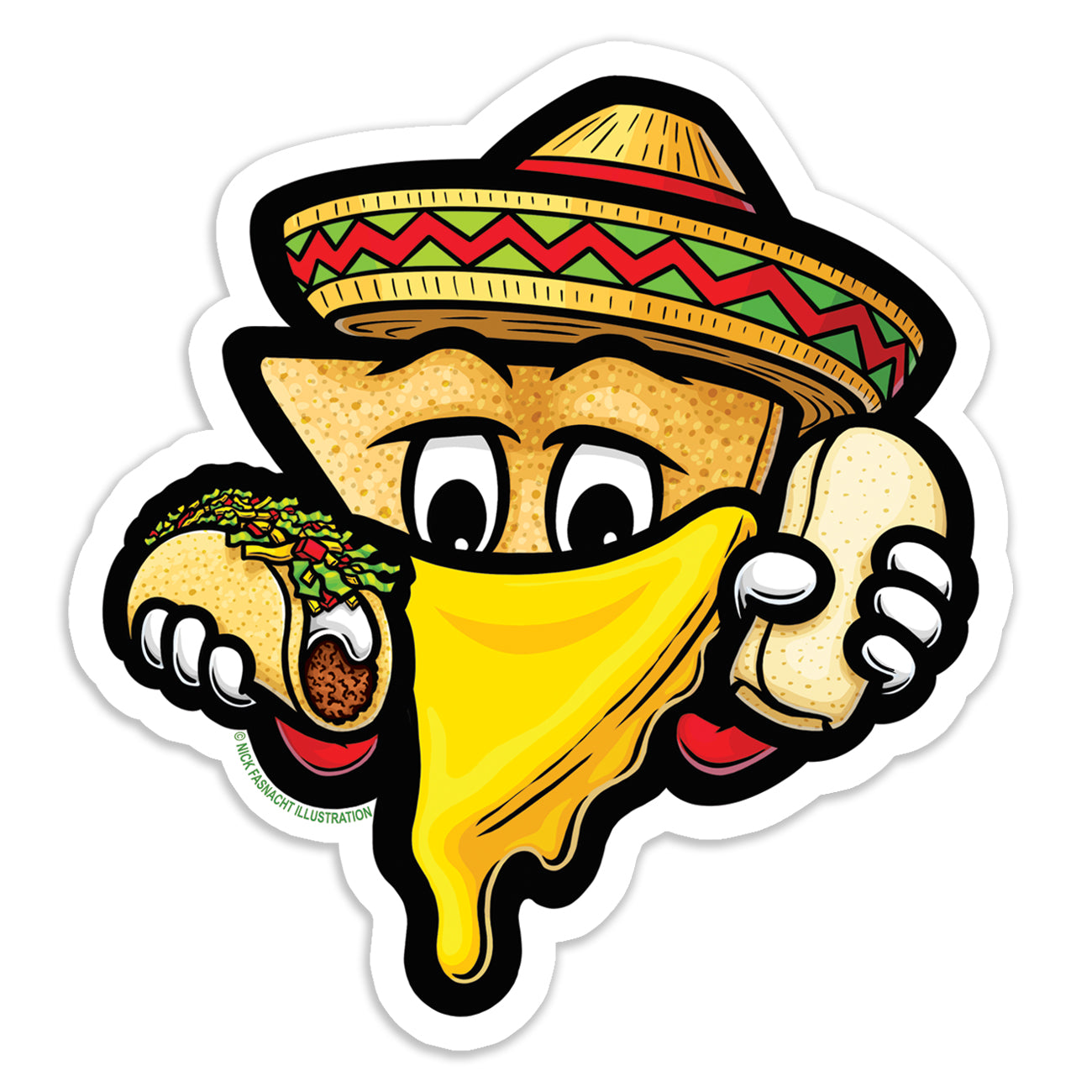 Nacho Die Cut Vinyl Sticker