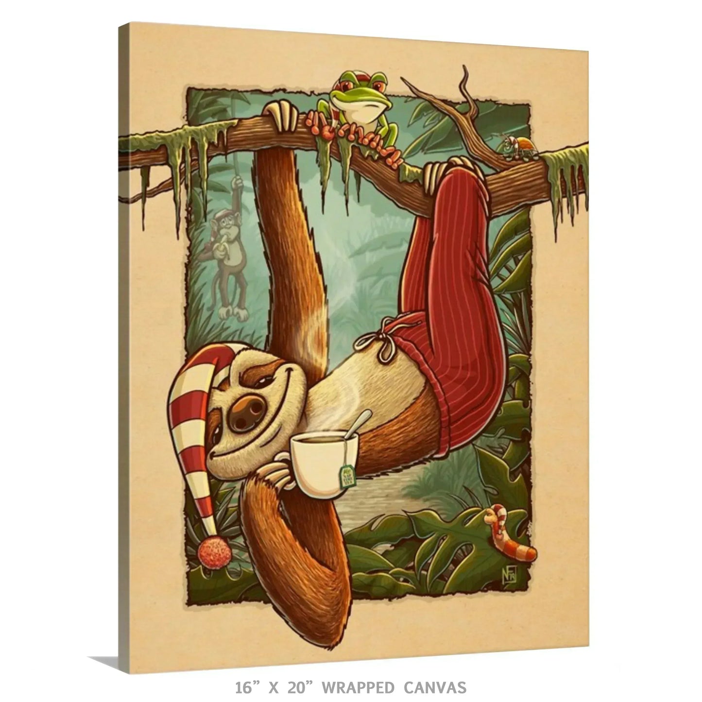 "Nap Time" Sloth Limited Edition Print - Nick Fasnacht Illustration & Design