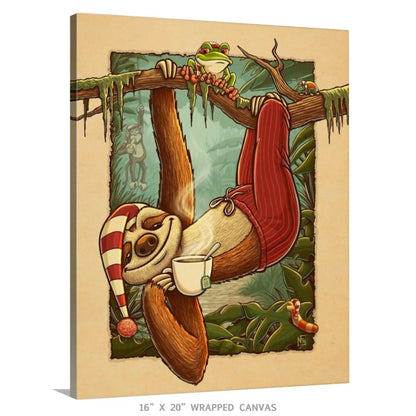 "Nap Time" Sloth Limited Edition Print - Nick Fasnacht Illustration & Design