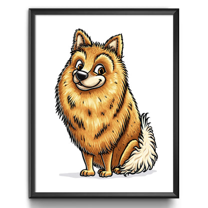 "Pom Pom" Pomeranian Limited Edition Print - Nick Fasnacht Illustration & Design