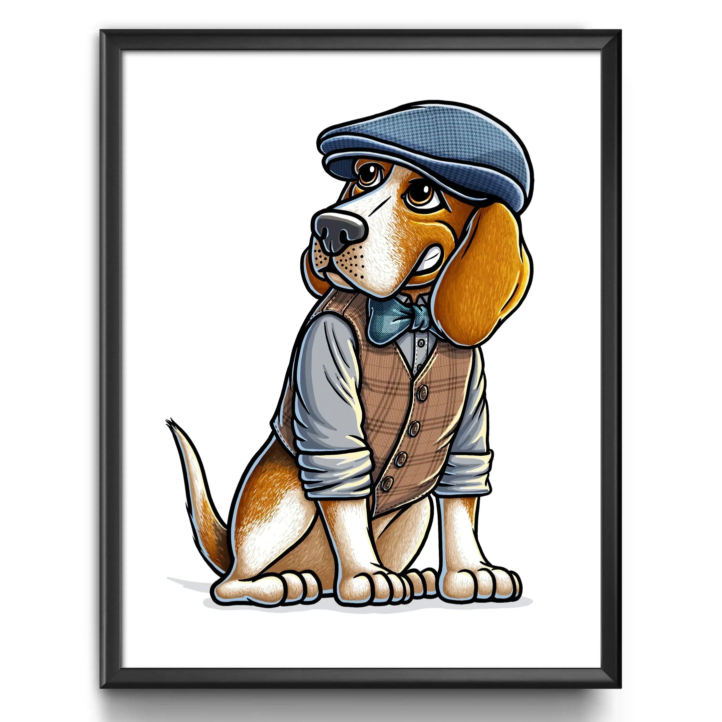 "Dapper" Beagle Limited Edition Print - Nick Fasnacht Illustration & Design