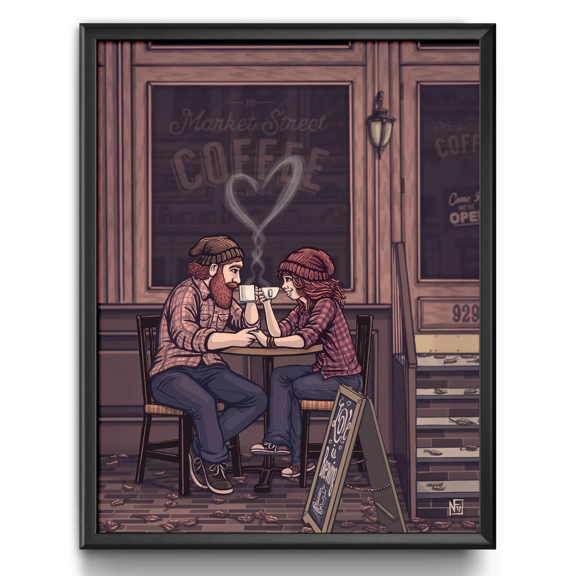 "Coffee Love" Limited Edition Print - Nick Fasnacht Illustration & Design