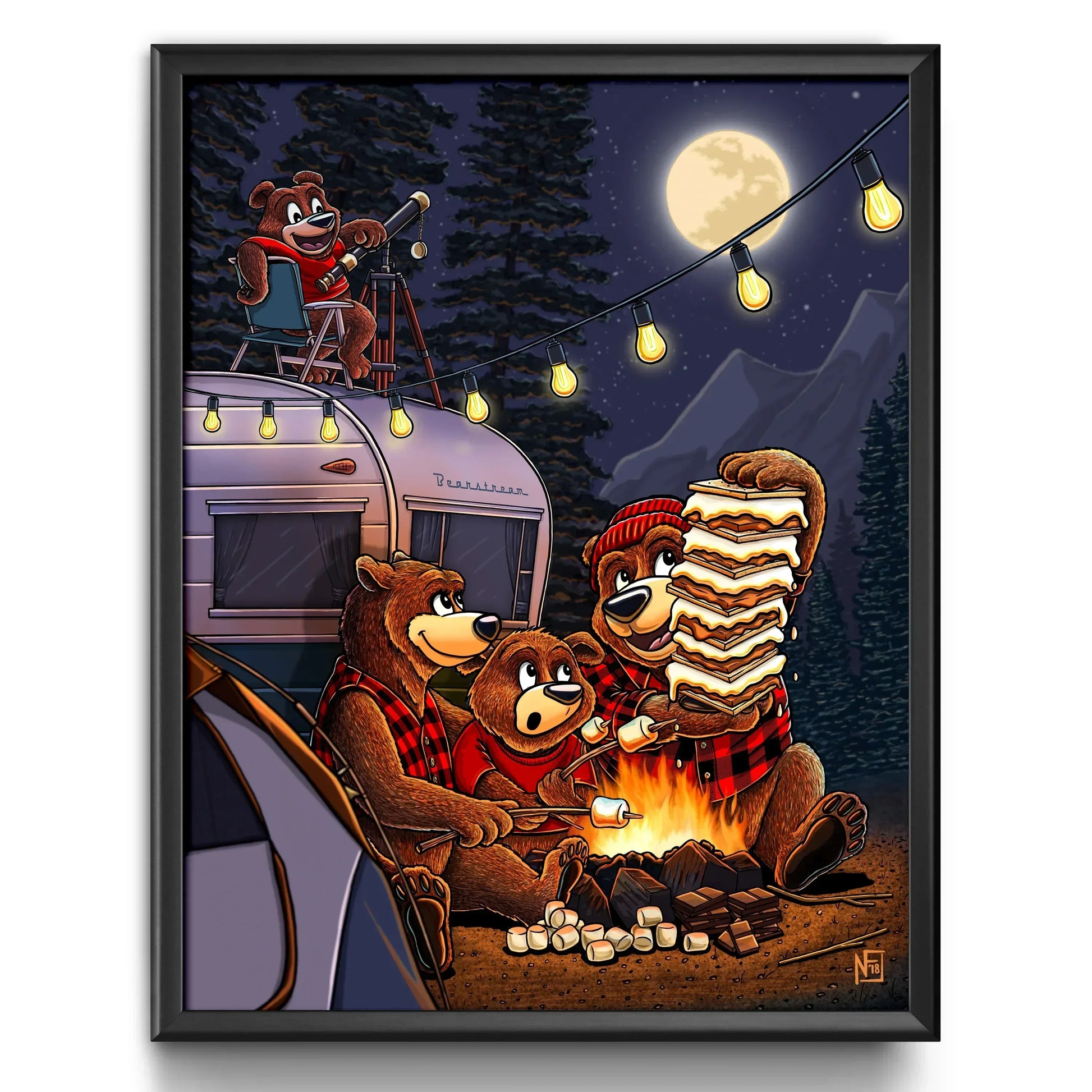 "SSSS'MORES" Limited Edition Print - Nick Fasnacht Illustration & Design