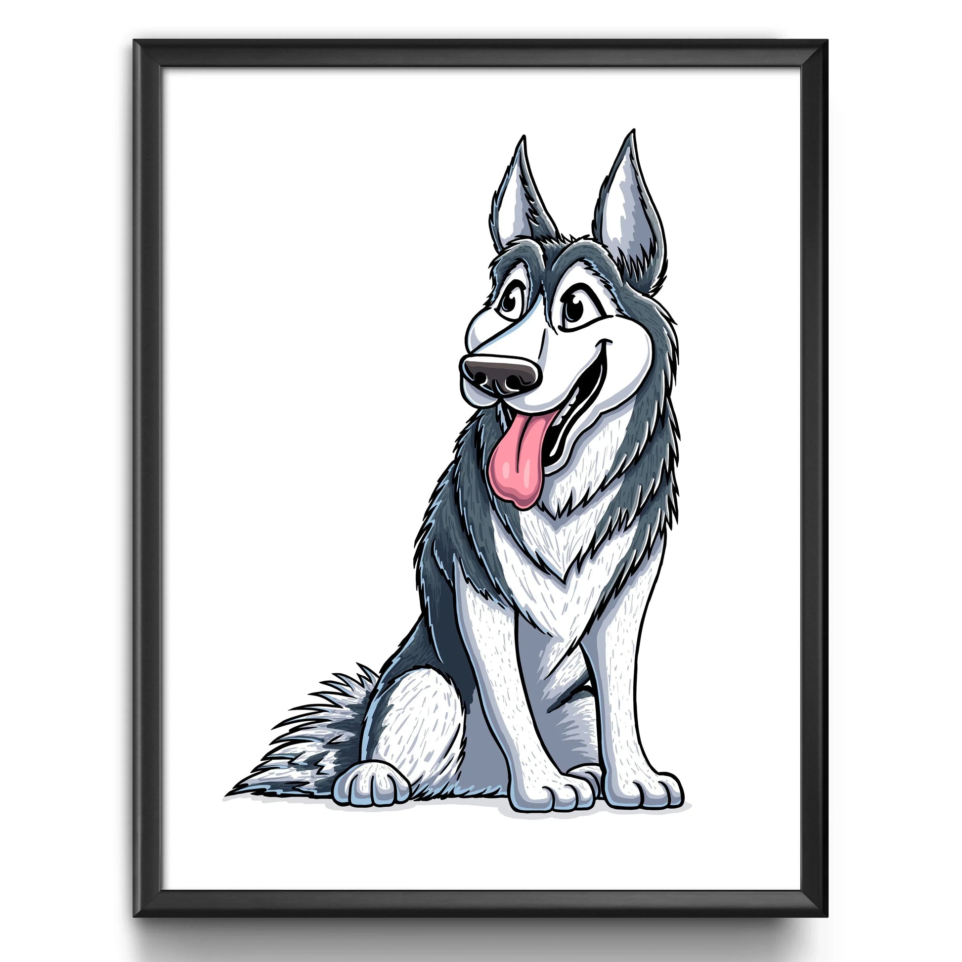 "Husky" Siberian Husky Limited Edition Print - Nick Fasnacht Illustration & Design