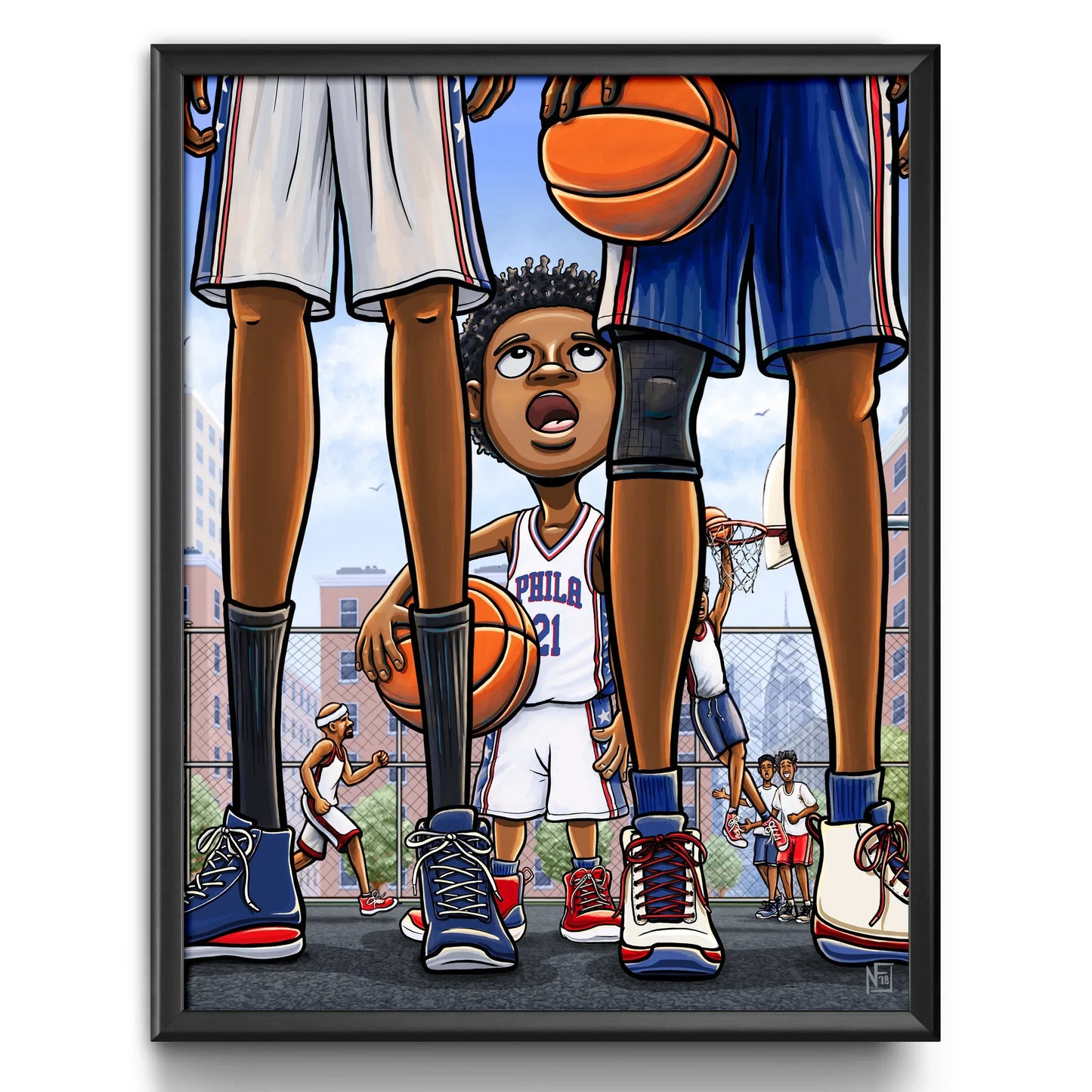"Trust the Process" 76ers Basketball Limited Edition Print - Nick Fasnacht Illustration & Design