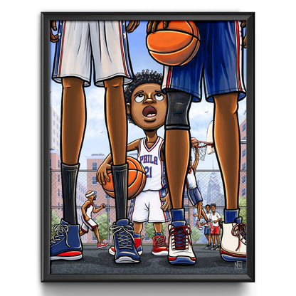 "Trust the Process" 76ers Basketball Limited Edition Print - Nick Fasnacht Illustration & Design