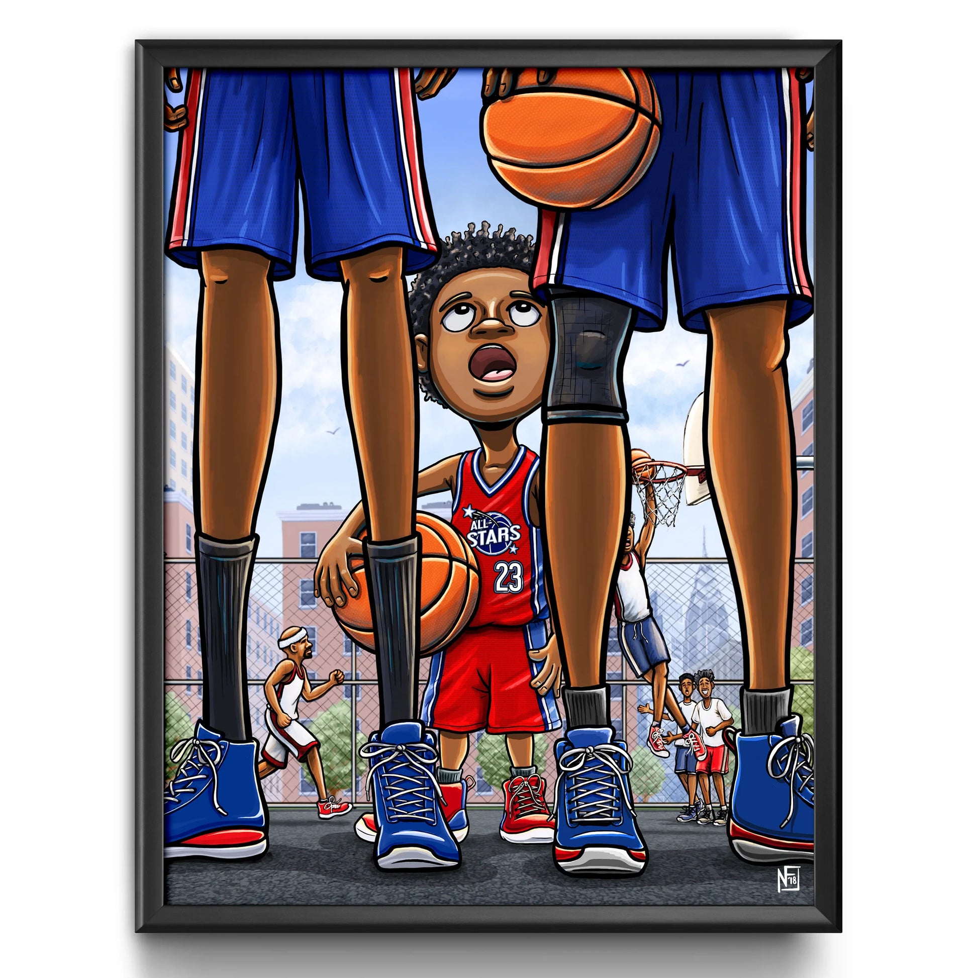"All-Star" Basketball Limited Edition Print - Nick Fasnacht Illustration & Design