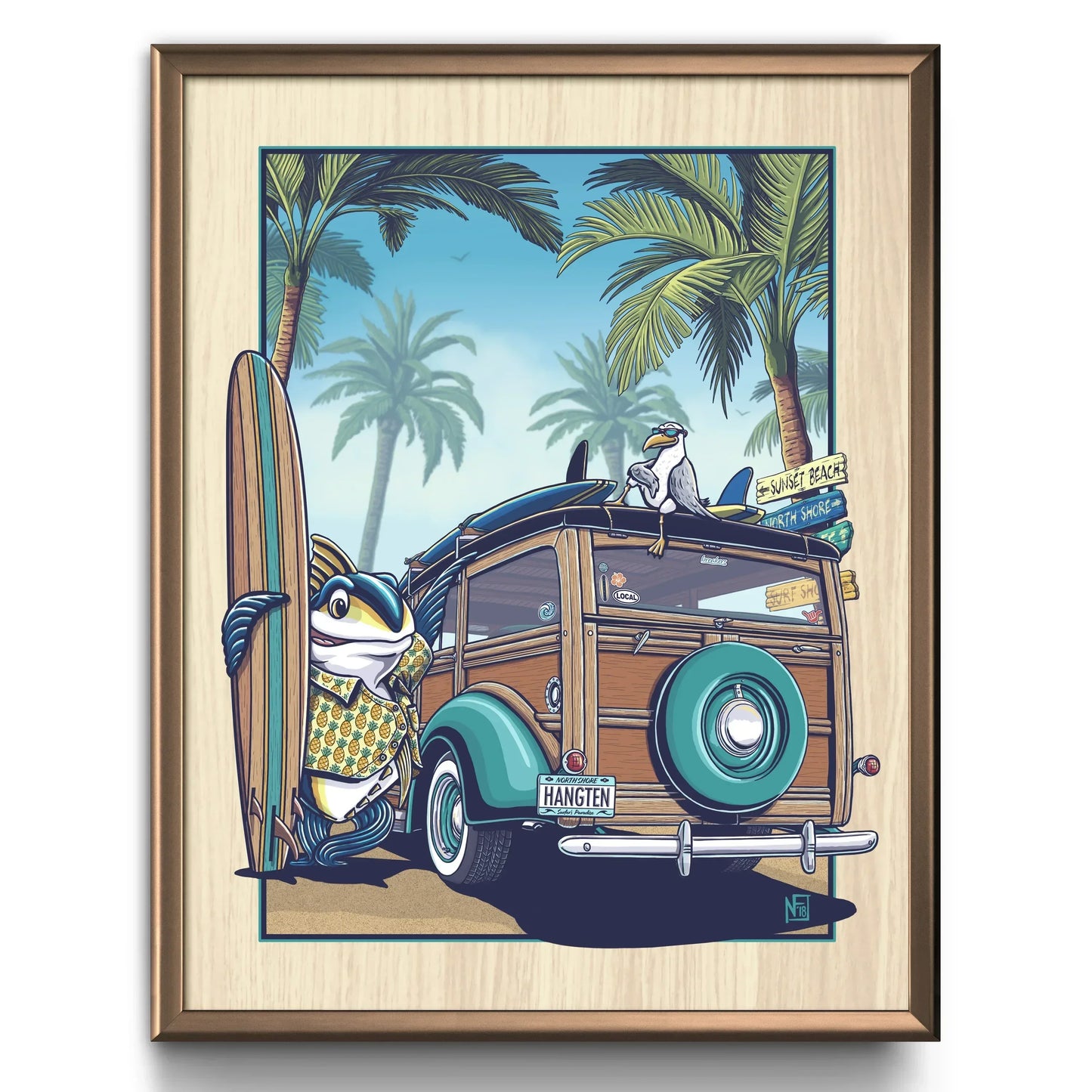 "Woody Wagon" Limited Edition Print - Nick Fasnacht Illustration & Design