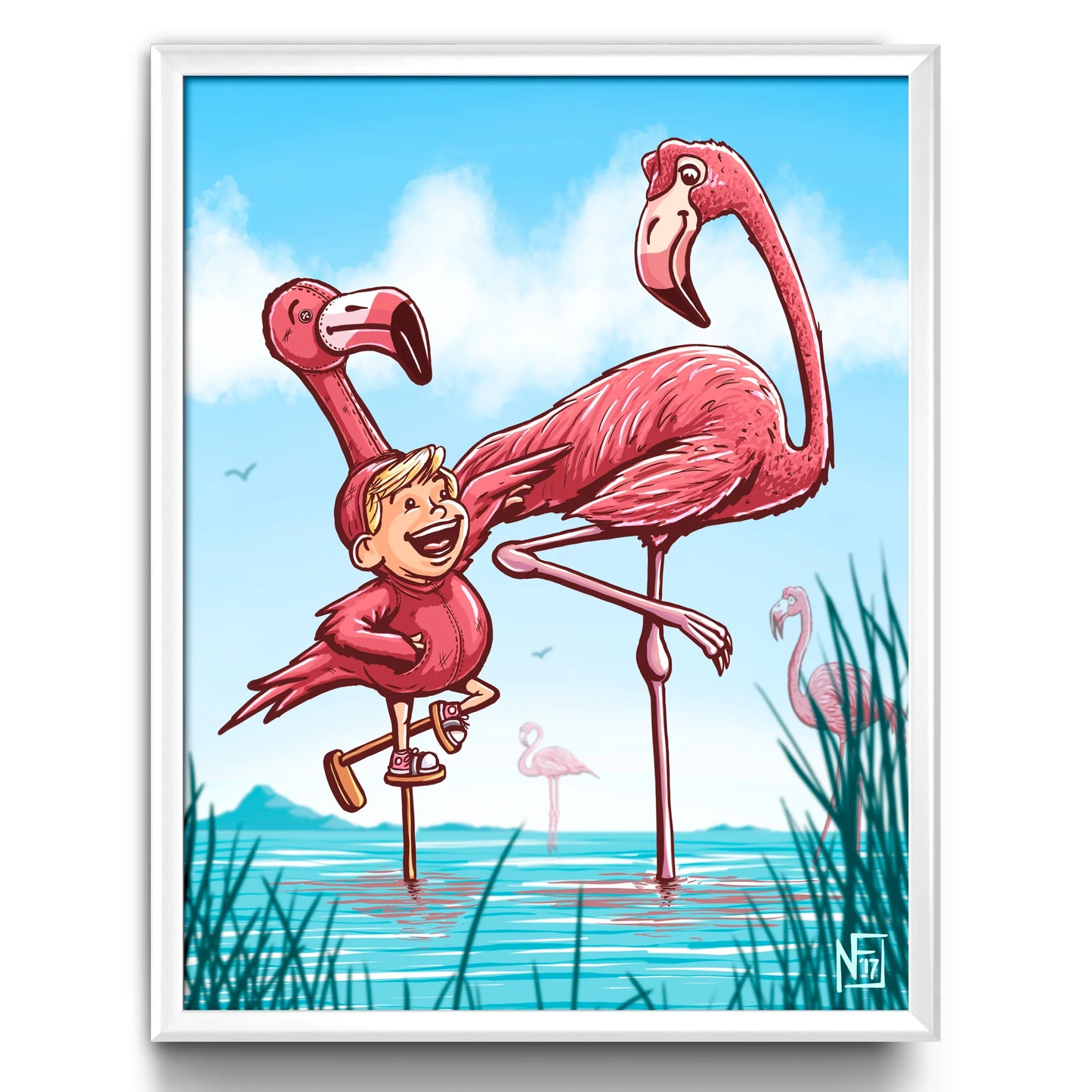 "Flamingo Imposter" Limited Edition Print - Nick Fasnacht Illustration & Design