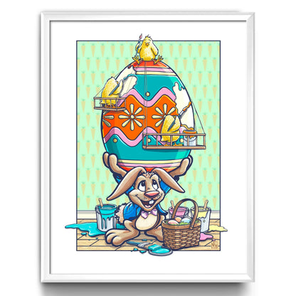 "Easter Egg Painters" Holiday Print - Nick Fasnacht Illustration & Design