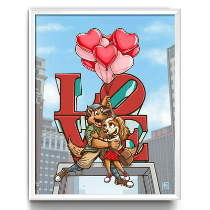 "Puppy Love" Limited Edition Print - Nick Fasnacht Illustration & Design