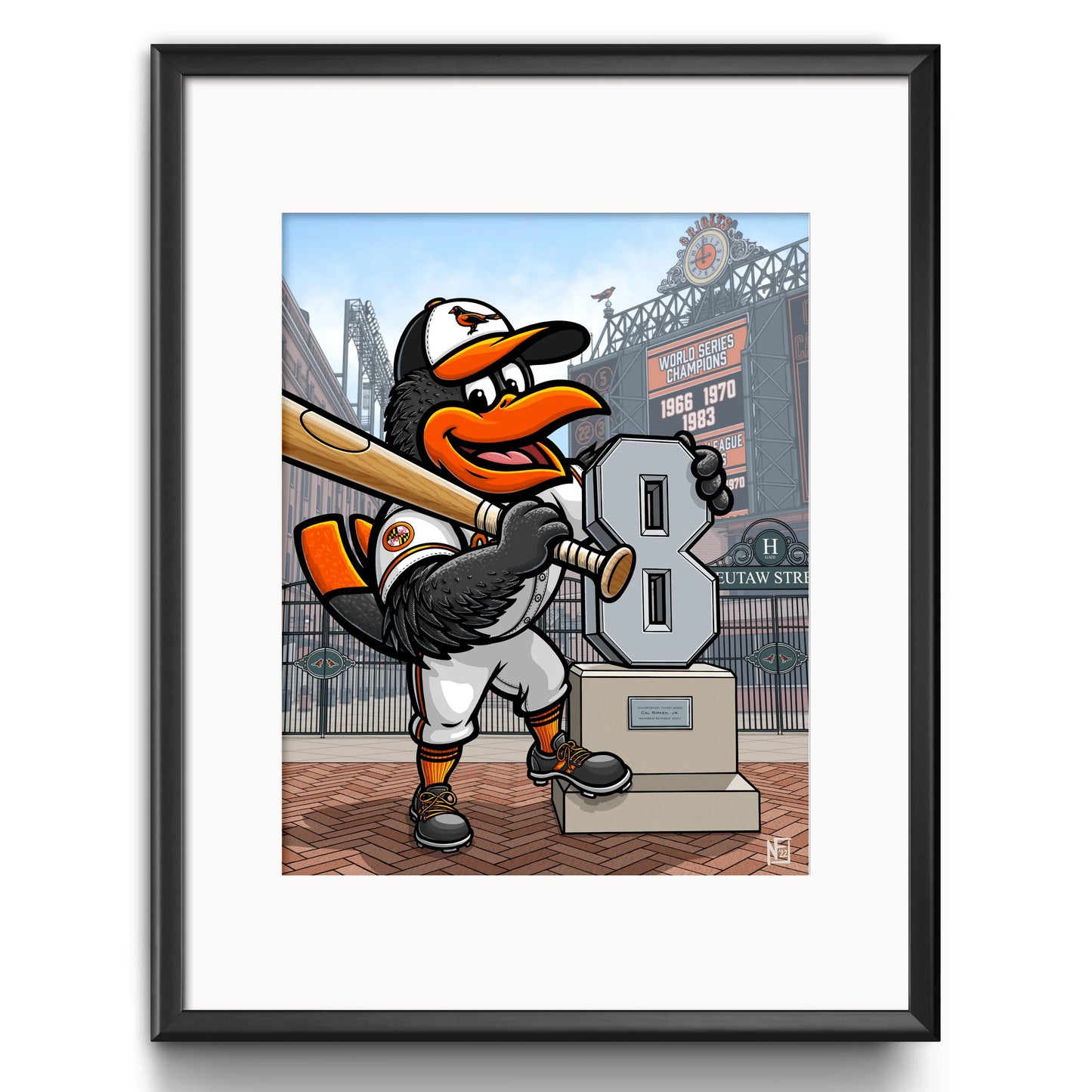 "The O's" Baltimore Baseball Limited Edition Print - Nick Fasnacht Illustration & Design