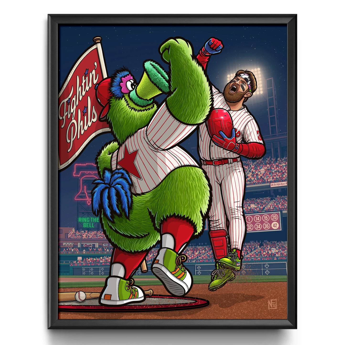 "Ring the Bell" Philadelphia Phillies Limited Edition Print - Nick Fasnacht Illustration & Design